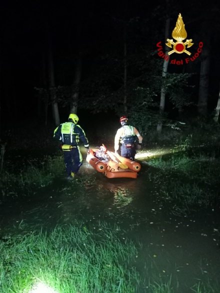 MALTEMPO A MATHI - Evacuate a scopo precauzionale due famiglie dai Vigili del Fuoco