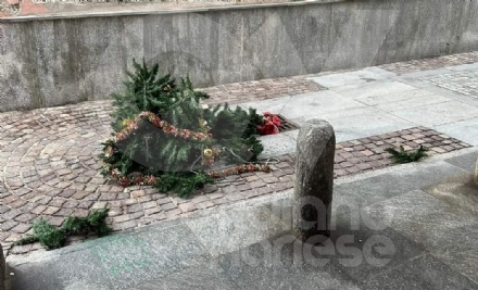 VANDALI A CASELLE - Muri imbrattati, alberi a terra. Marsaglia: «Abbiamo sporto denuncia» - FOTO