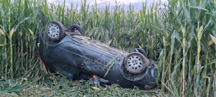 INCIDENTE SULLA 460 - Perde il controllo dell'auto e finisce fuori strada: ferito 49enne di BORGARO - FOTO