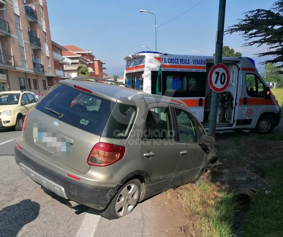 INCIDENTE A MATHI - Scoppia lo pneumatico e finisce contro un palo: un ferito - FOTO