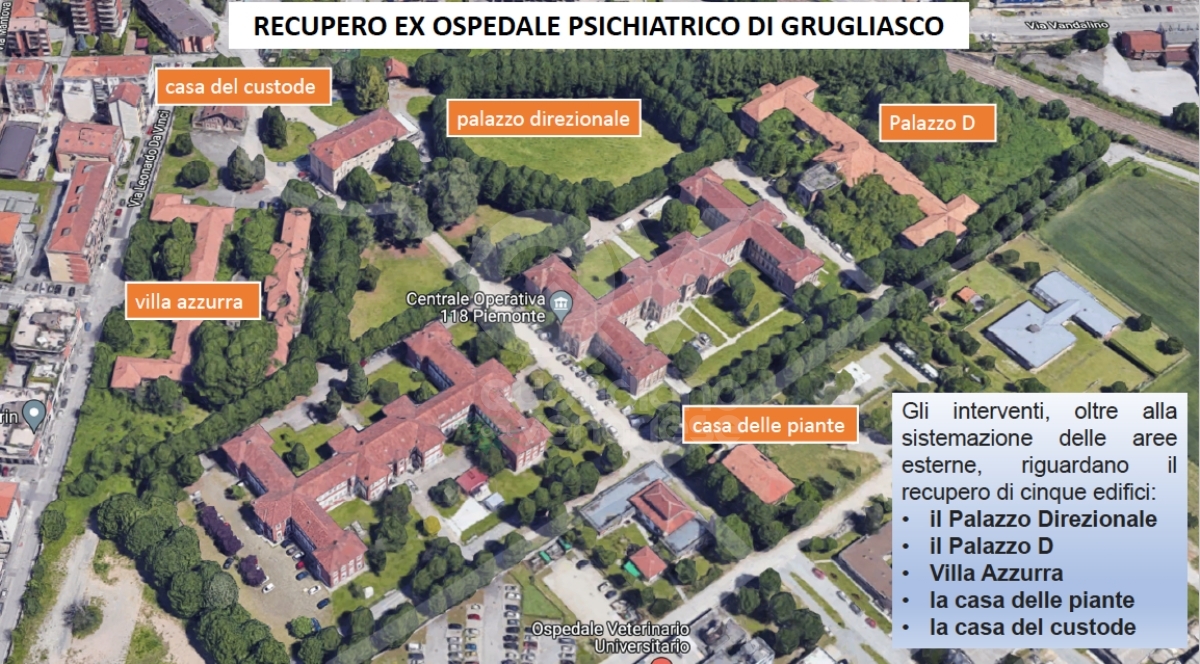 GRUGLIASCO - La rinascita di Villa Azzurra: da ospedale psichiatrico a residenza universitaria? - FOTO