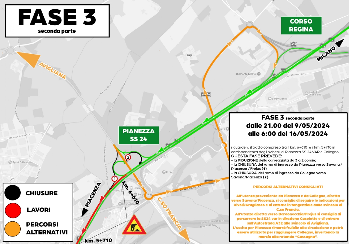 LAVORI IN TANGENZIALE - Disagi e chiusure fino al 16 maggio: LE INFORMAZIONI UTILI - FOTO