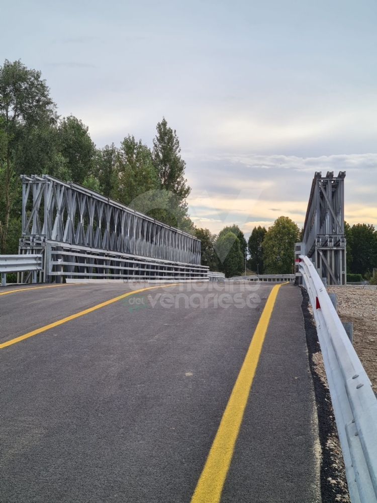 VENARIA - Aperto al traffico il ponte provvisorio sul Ceronda: chiuso temporaneamente il Castellamonte - FOTO