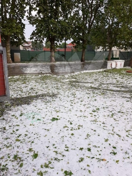 MALTEMPO - Grandine pioggia e vento nella nostra zona. Chicchi da 3 centimetri di diametro - FOTO