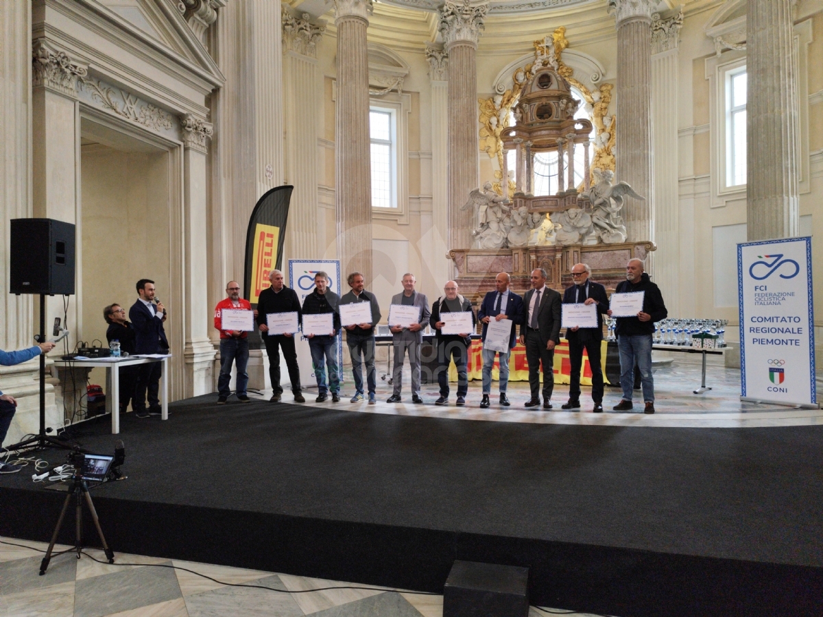 VENARIA - A Sant'Uberto il «Gran Galà del Ciclismo Piemontese»: premiati Leone e Del Mastro - FOTO