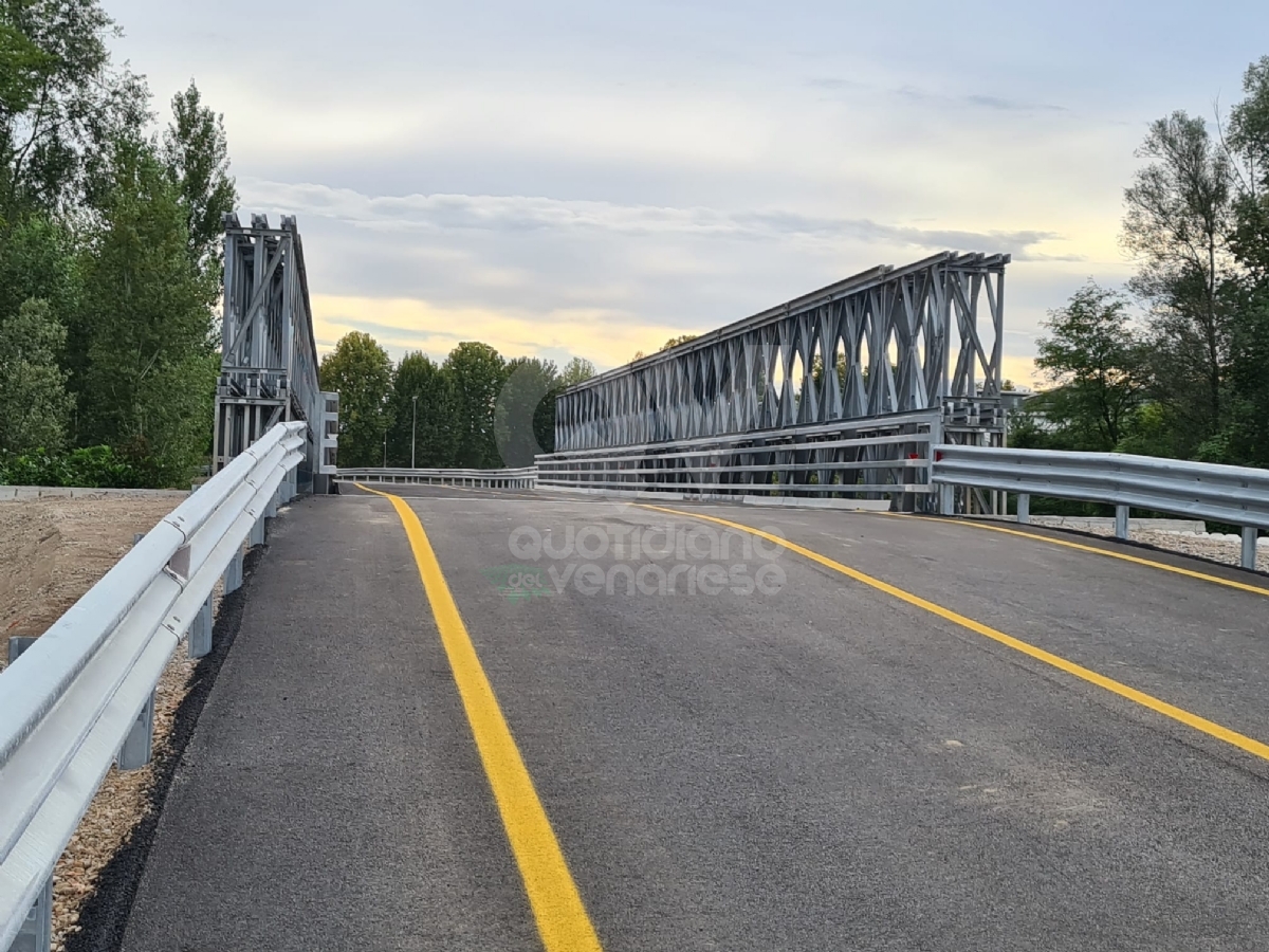 VENARIA - Aperto al traffico il ponte provvisorio sul Ceronda: chiuso temporaneamente il Castellamonte - FOTO