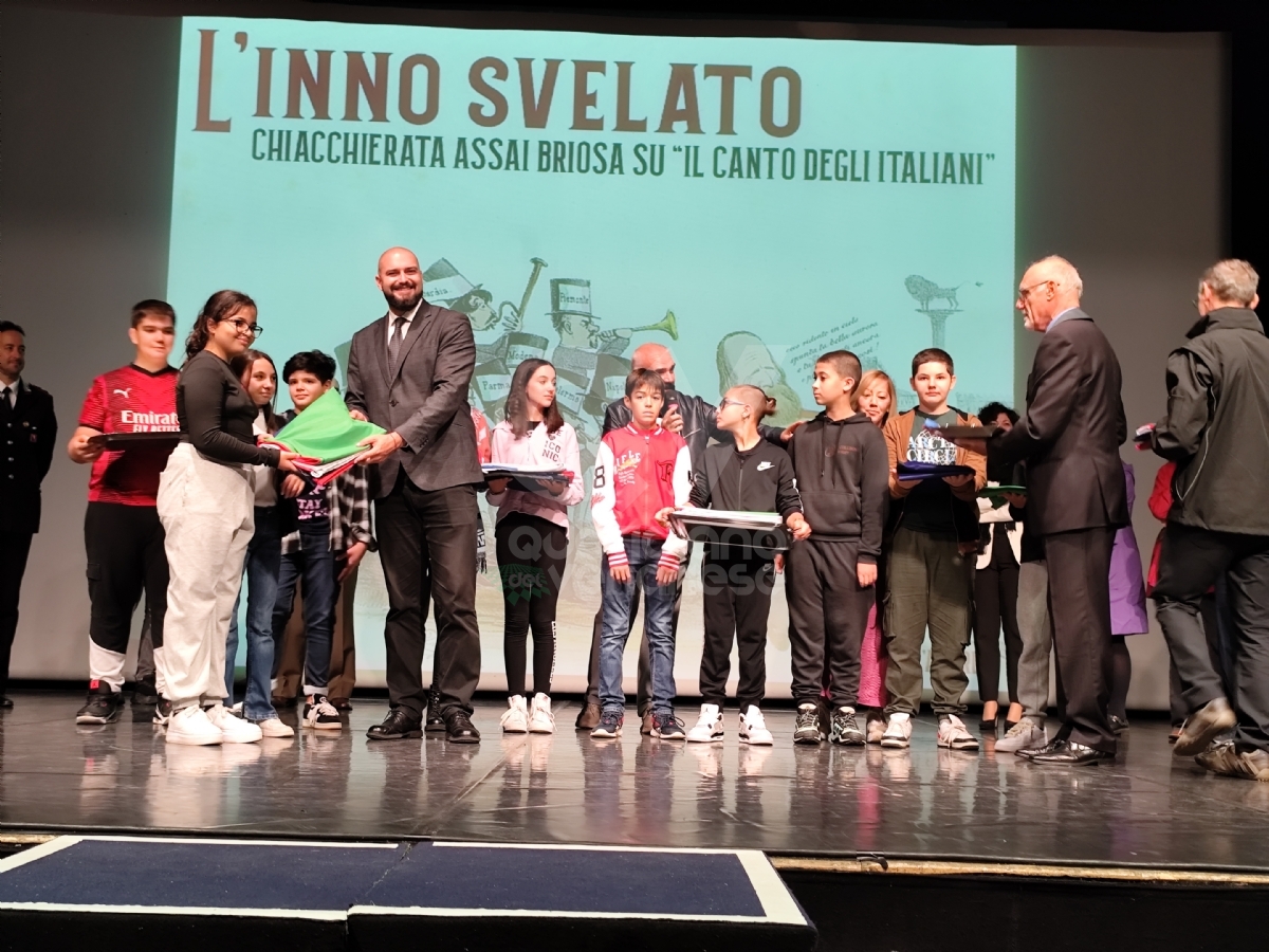 VENARIA - Al Concordia scuole a lezione sul «Canto degli italiani»: l'Inno di Mameli - FOTO E VIDEO