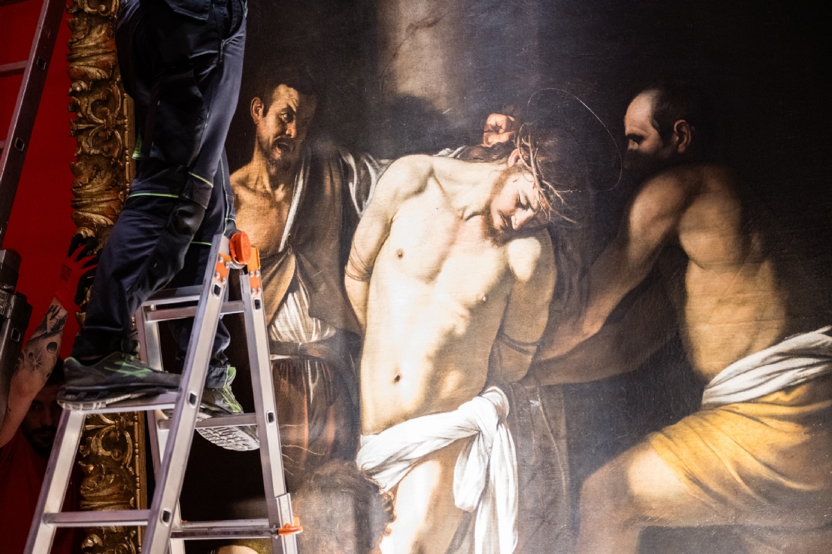 VENARIA - Alla Reggia in esposizione la «Flagellazione di Cristo» di Caravaggio - FOTO